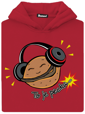 Pecka dětská mikina klokanka Fire Red