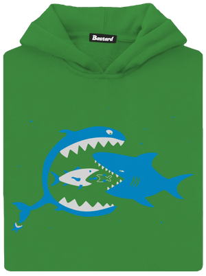 Rybky dětská mikina klokanka Kelly Green AWD