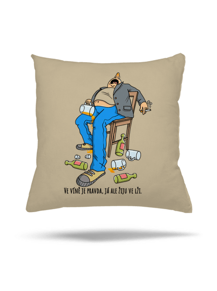 Žiju ve lži polštář Beige