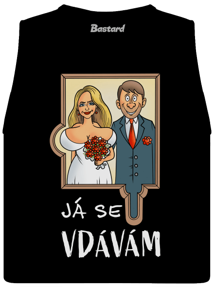 Já se žením/vdávám dámské tílko volné Black