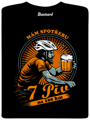 Spotřeba 7 na 100 dětské tričko Black