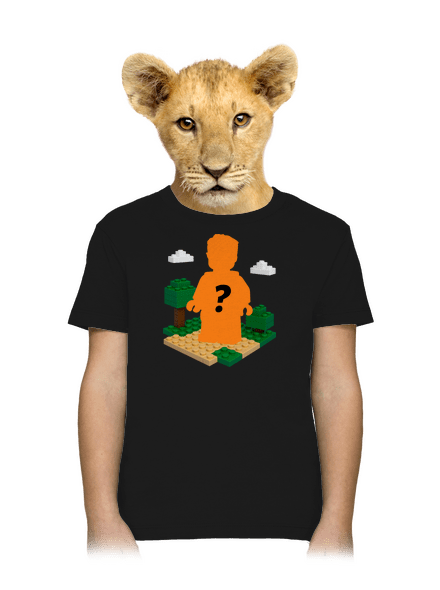 Lego postava z vlastní fotky dětské tričko Black