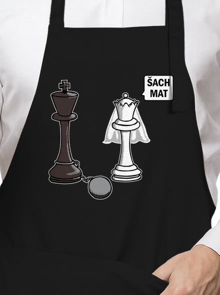 Šach mat zástěra Black