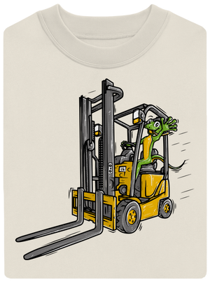 Ještěrka  unisex mikina bez kapuce Off White