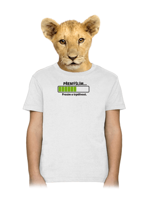 Přemýšlím dětské tričko White