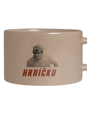 B18: Kluk s řetízkem hrnek makronka Brown Macaron