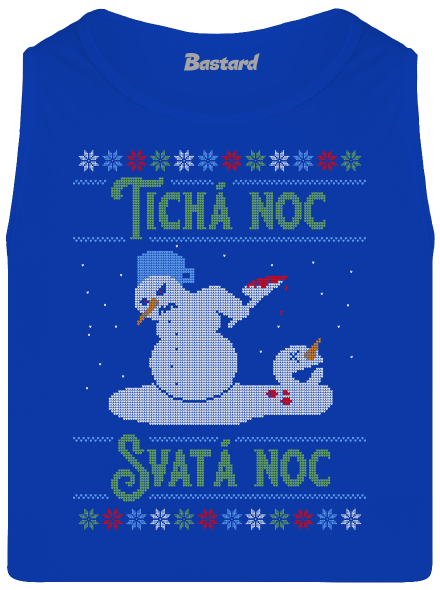 Vánoční koleda pánské tílko Royal Blue