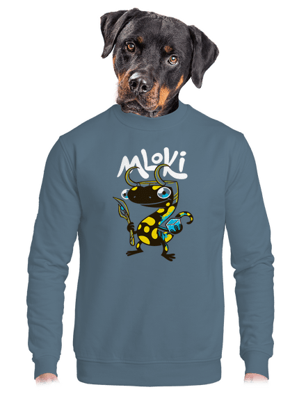 mLoki unisex mikina bez kapuce Nordic Blue
