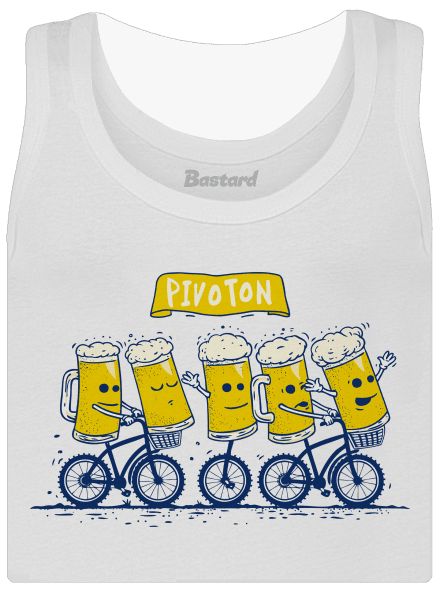 Pivoton dámské tílko klasické White