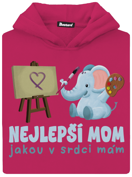 Nejlepší mom dětská mikina klokanka Hot Pink