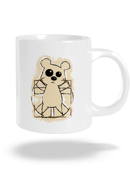 Da Vinci Teddy velký hrnek White
