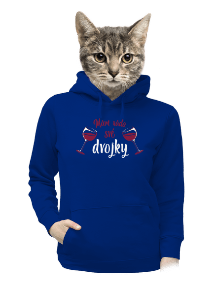 Dvojky dámská mikina klokanka Royal Blue Mal