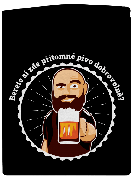 Pivo dobrovolně dámská mikina na zip Black