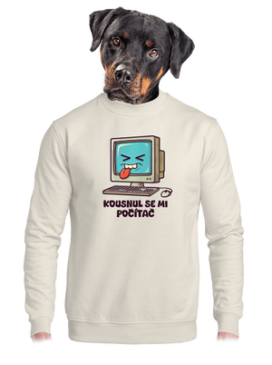 unisex mikina bez kapuce