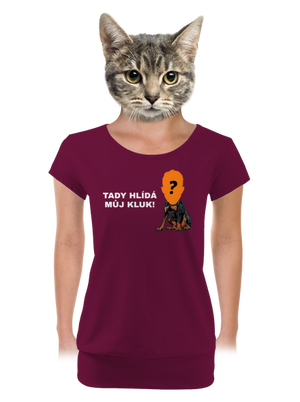 Tady hlídám já dámské tričko s lemem Rhododendron