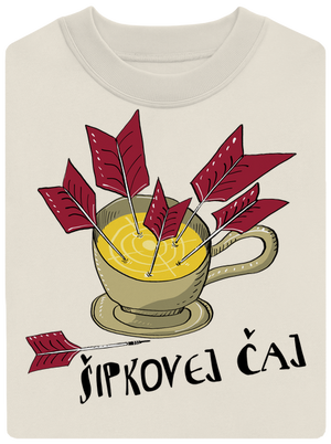 Šipkovej čaj unisex mikina bez kapuce Off White