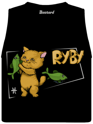 Kočičí horoskop: Ryby dámské tílko volné Black