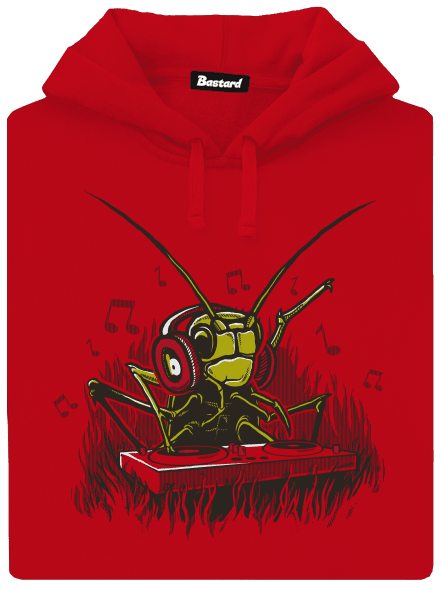 DJ cvrček pánská mikina klokanka Red