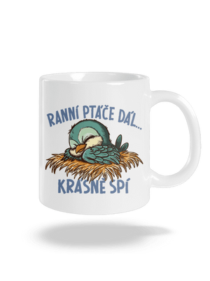 Ranní ptáče spí klasický hrnek White