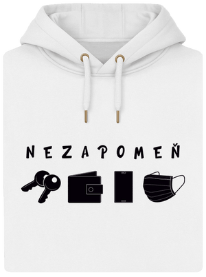 Nezapomeň unisex mikina premium Snowwhite