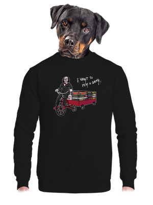 Chci si zahrát hru unisex mikina bez kapuce Black