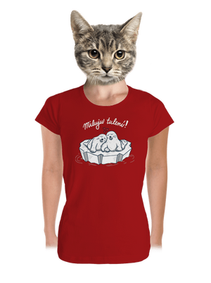 Miluju tulení dámské tričko premium Red Mal