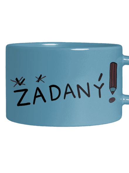 Zadaný a zadaná hrnek makronka Blue Macaron