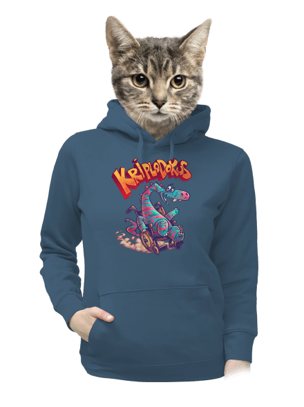 Kriplodokus dámská mikina klokanka Denim