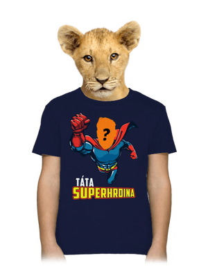 Táta superhrdina dětské tričko Navy