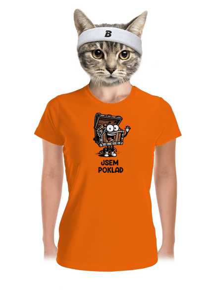 Jsem poklad dámské sportovní tričko Neon Orange