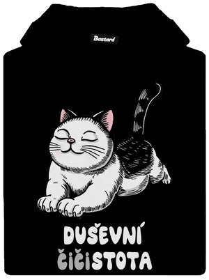 Duševní čistota pánská mikina klokanka Black