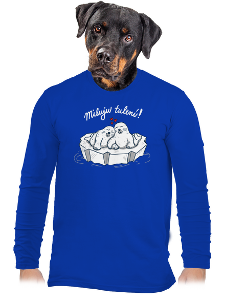 Miluju tulení pánské dlouhý rukáv Royal Blue