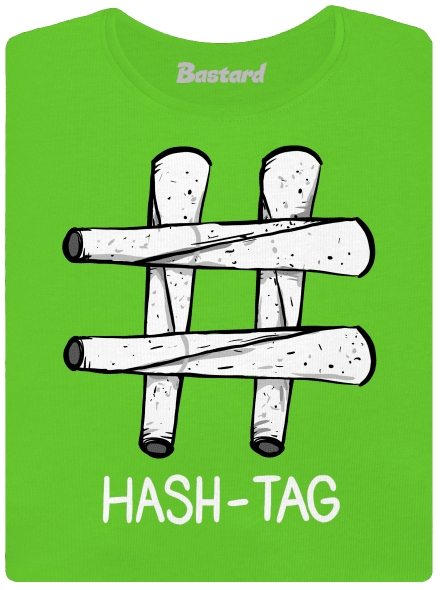Hash tag dámské tričko Apple Green
