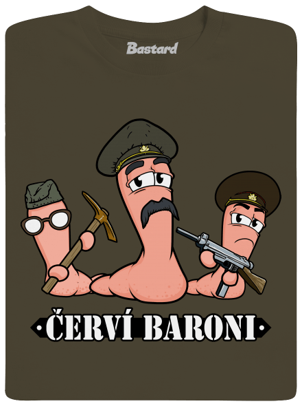 Červí baroni pánské dlouhý rukáv Urban Khaki
