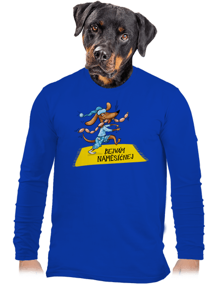 Bejvám náměsíčnej pánské dlouhý rukáv Royal Blue