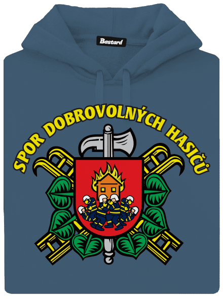 Spor dobrovolných hasičů dámská mikina klokanka Denim