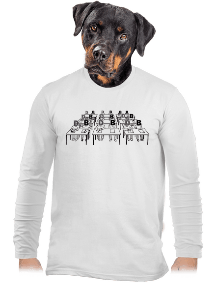 Cimrman: Debil, blbeček pánské dlouhý rukáv White