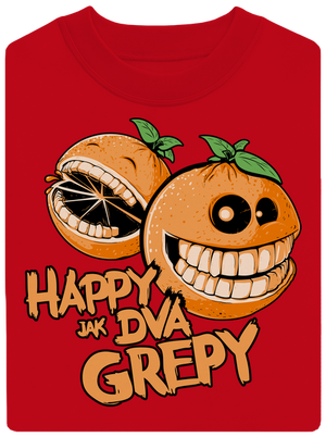 Happy grepy unisex mikina bez kapuce Red