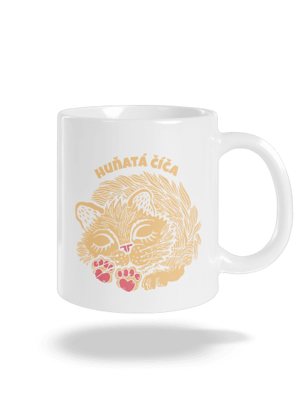 Huňatá číča klasický hrnek White