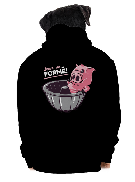 Ve formě pánská mikina na zip Black