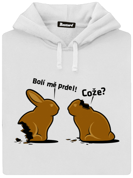 Bolí mě prdel dámská mikina klokanka White
