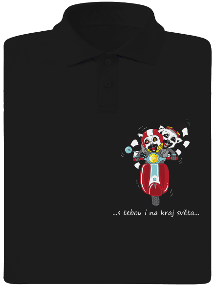 S tebou i na kraj světa pánská polokošile Black