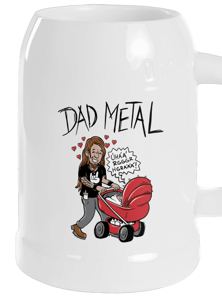 Dad metal půllitr White
