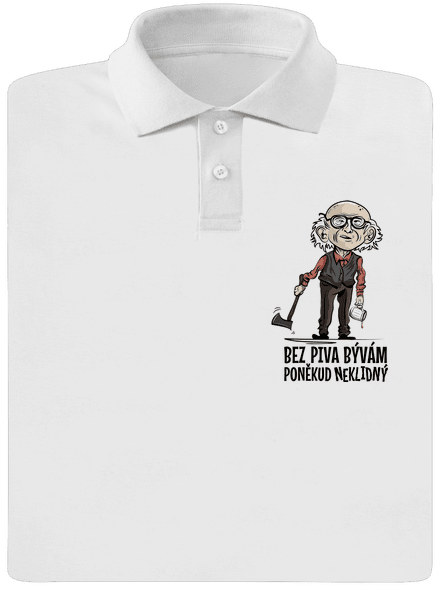 Neklidný bez piva pánská polokošile White