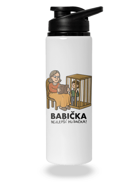 Babička hlídačka lahev na vodu White