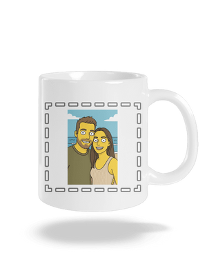 Simpsonovi z vlastní fotky klasický hrnek White