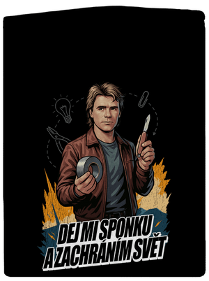 B19: MacGyver pánská mikina na zip Black