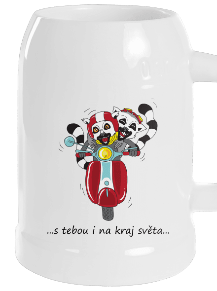 S tebou i na kraj světa půllitr White