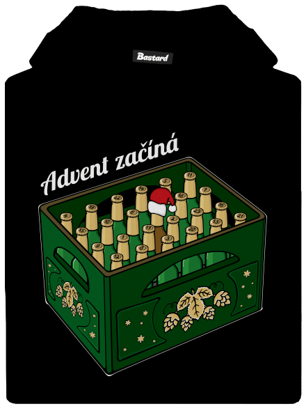 Advent začíná dětská mikina klokanka Black