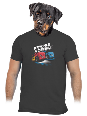Krychle a zběsile pánské tričko Dark Grey
